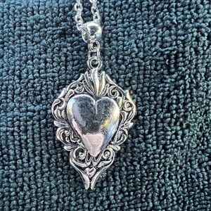 Silver Heart Pendant Necklace